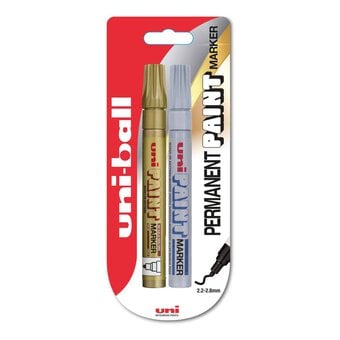 Uni-ball PX-20 Gold and Silver Paint Permanent Markers 2 Pack