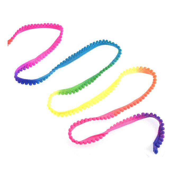 Neon 10mm Pom Pom Trim by the Metre image number 1