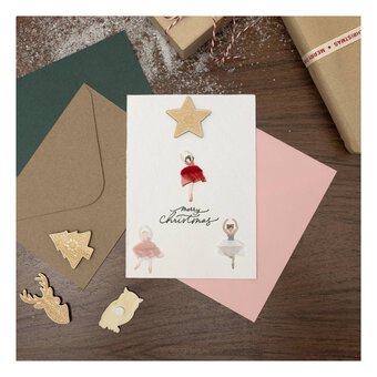 Christmas Wooden Cut Toppers 4 Pack