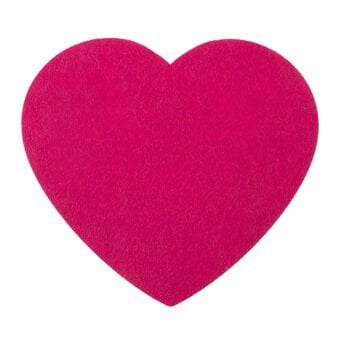 Raspberry Pink Felt Shape Heart 29cm