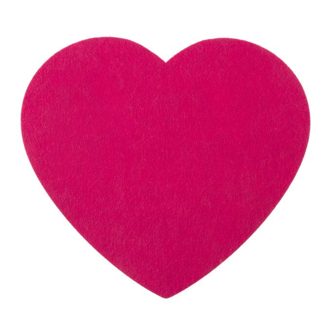 Raspberry Pink Felt Shape Heart 29cm image number 1
