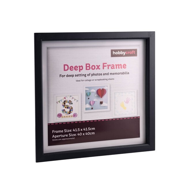 Black Deep Box Frame 40cm x 40cm image number 1