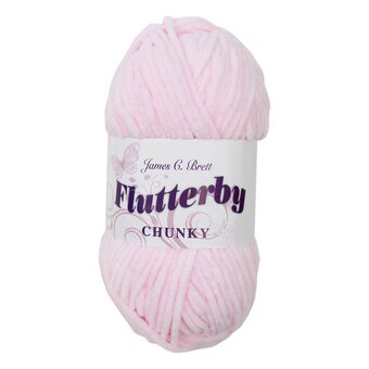 James C Brett Baby Pink Flutterby Chunky Yarn 100 g