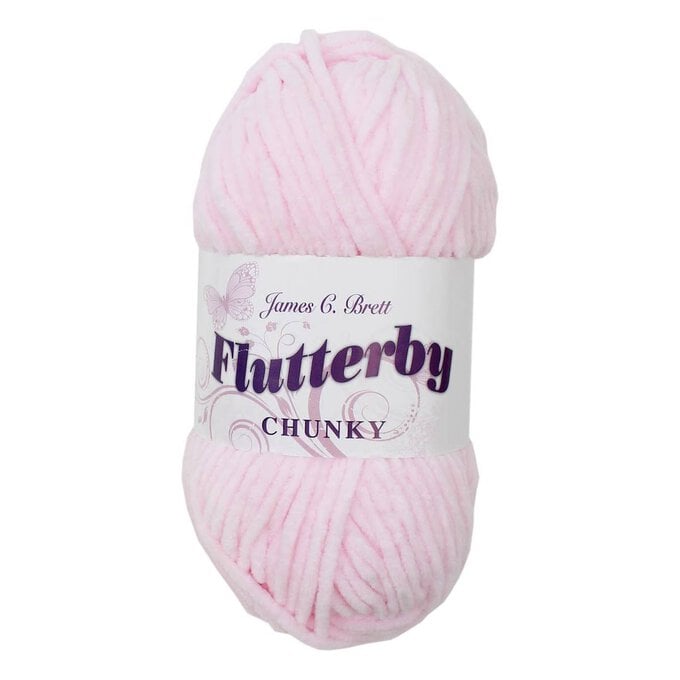 James C Brett Baby Pink Flutterby Chunky Yarn 100 g image number 1