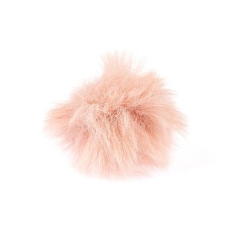 Pale Pink Faux Fur Pom Pom 6cm