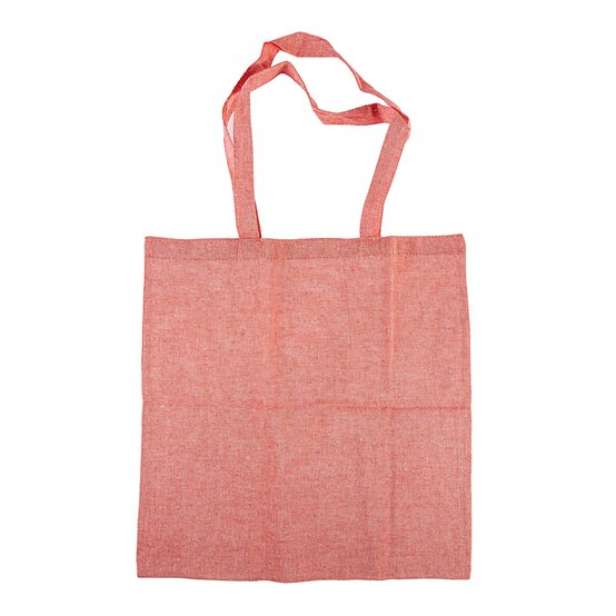 Red Cotton Tote Shopping Bag 40cm x 38cm image number 1
