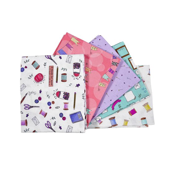 Procrastination Cotton Fat Quarters 5 Pack image number 1