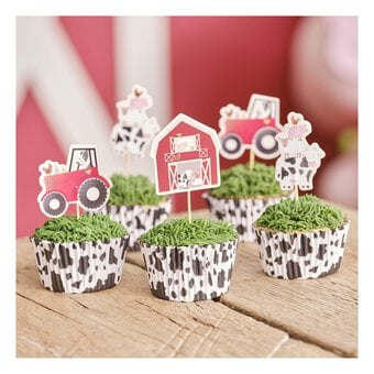 Ginger Ray Farm Cupcake Toppers 12 Pack