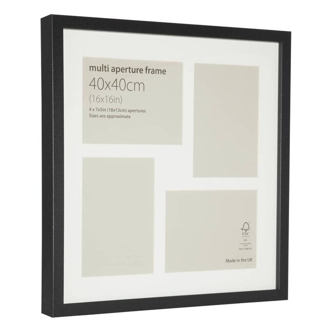 Black Multi-Aperture Frame 40cm x 40cm image number 1