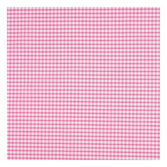 Pink 1/8 Gingham Fabric by the Metre
