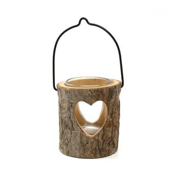 Wooden Heart Tea Light Holder
