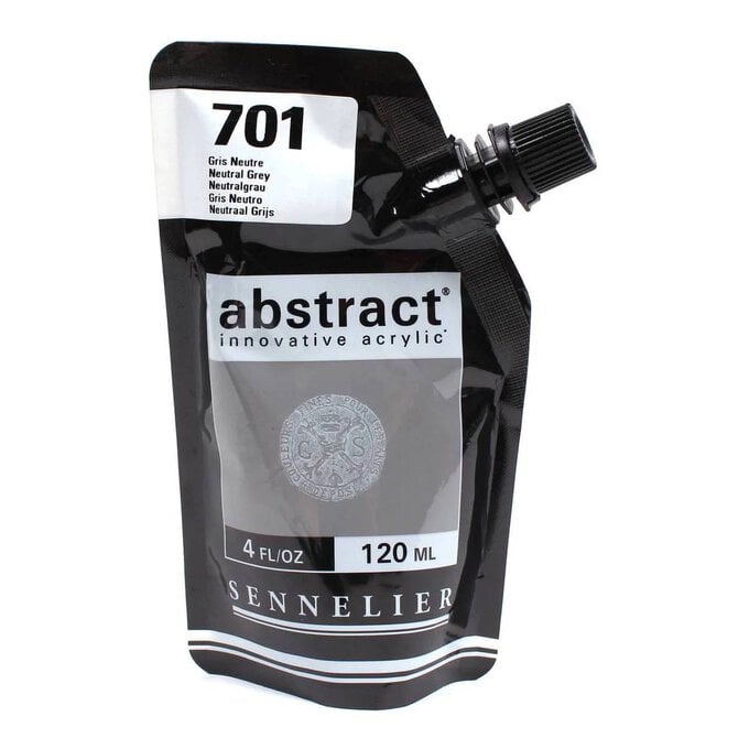 Sennelier Satin Neutral Grey Abstract Acrylic Paint Pouch 120ml image number 1