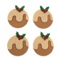 Christmas Pudding Felt Toppers 4 Pack image number 1