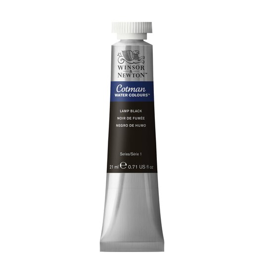 Winsor And Newton Cotman Watercolours 21 ml 337 Lamp Black image number 1