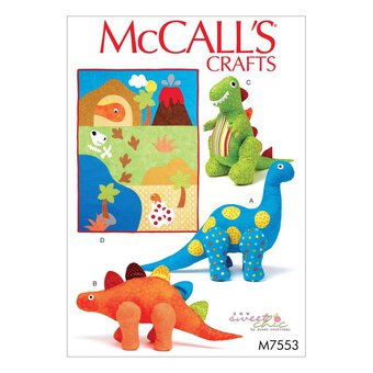 McCall’s Dinosaur Toys Sewing Pattern M7553