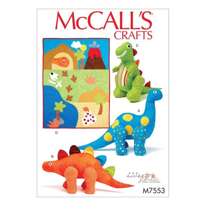 McCall’s Dinosaur Toys Sewing Pattern M7553 image number 1