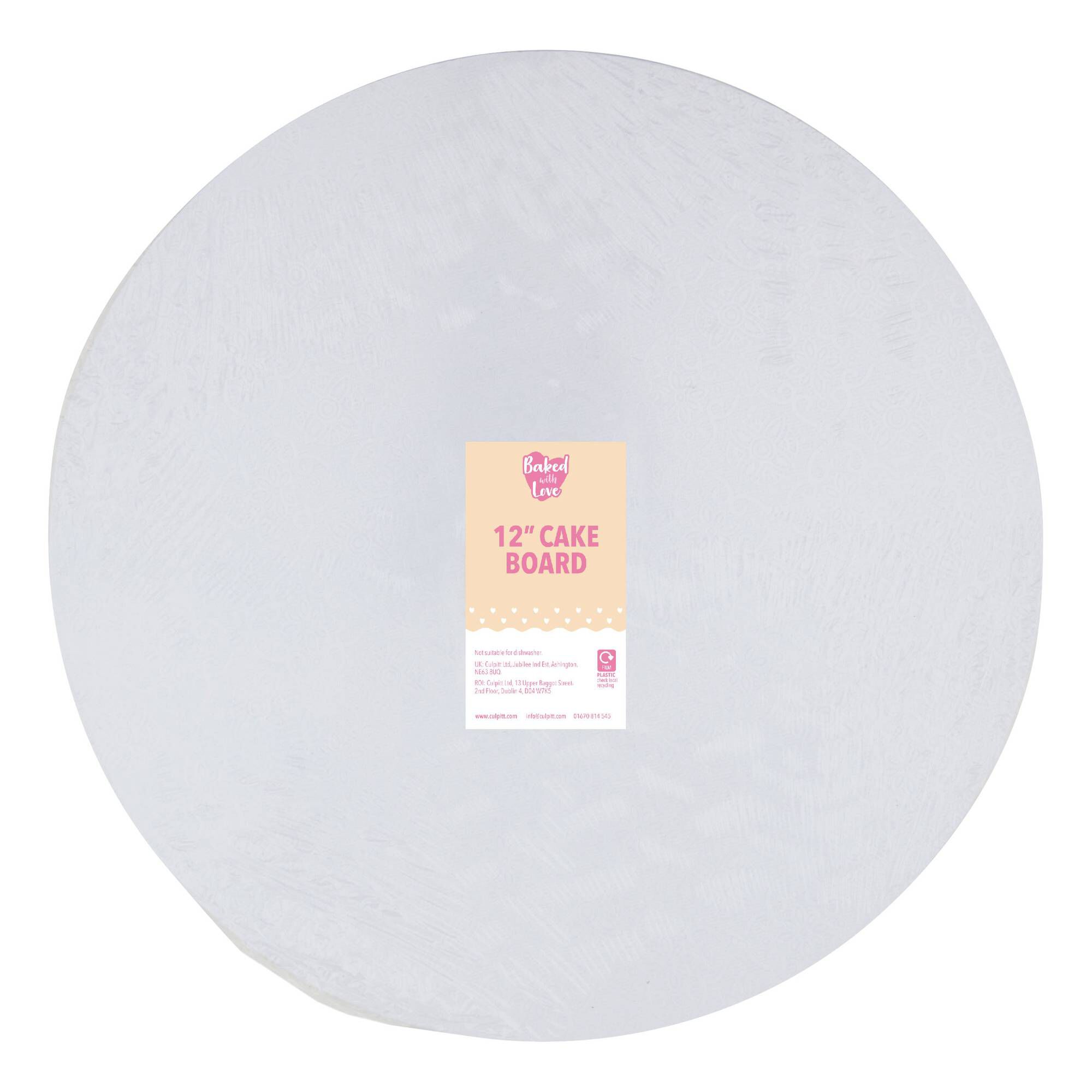 Baked With Love White Round Double Thick Cake Board 12 Inches Hobbycraft