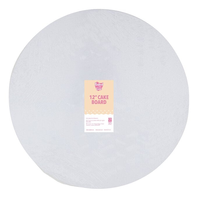 Baked With Love White Round Double Thick Cake Board 12 Inches image number 1