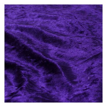 Purple Polyester Crushed Velour Fabric Pack 152cm x 2m image number 2