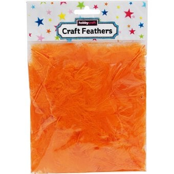 Orange Craft Feathers 5g image number 3