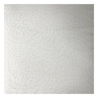 White Cotton Textured Leaf Blender Fabric by the Metre