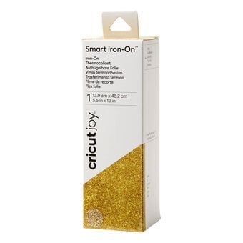 Cricut Joy Gold Glitter Smart Iron-On 5.5 x 19 Inches