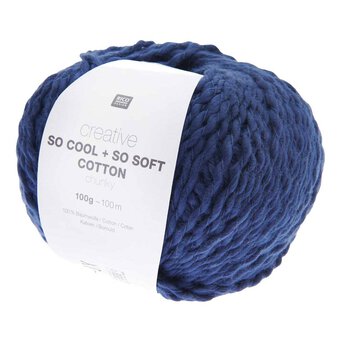 Rico Creative Navy Blue So Cool + So Soft Cotton Chunky 100g
