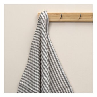 Whisk Grey Stripe Tea Towel