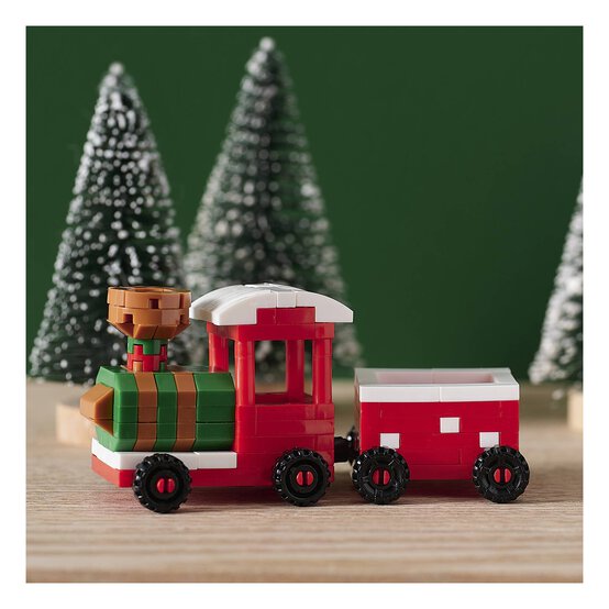 Christmas Train Building Blocks Set  image number 1