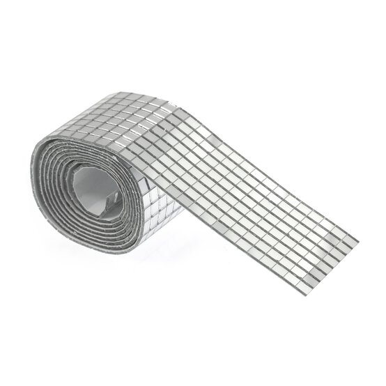 Silver Mosaic Mirror Roll 1m  image number 1