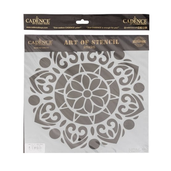 Cadence Mandala Home D&eacute;cor Stencil 25cm x 25cm image number 1