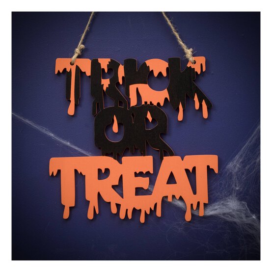 Trick or Treat Sign 23cm image number 1