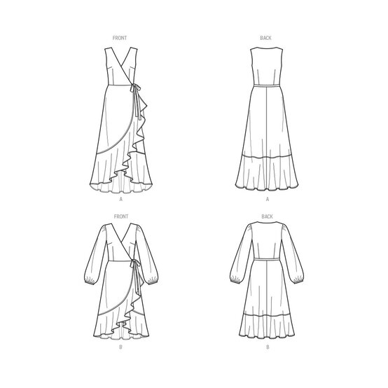 New Look Women's Wrap Dress Sewing Pattern N6750 (10-22) image number 4