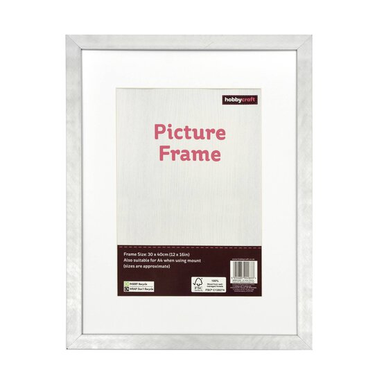 Metallic Silver Picture Frame 40cm x 50cm image number 2