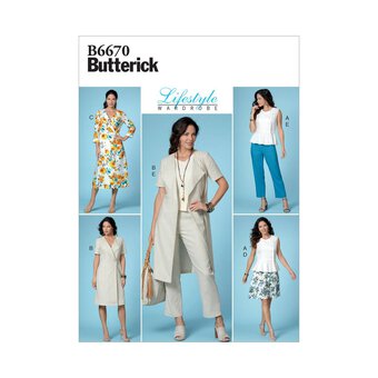 Butterick Women's Tops Sewing Pattern B6670 (E5 14-22)