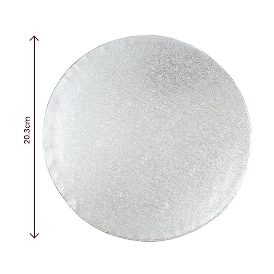 Silver Round Cake Drum 8 Inches image number 3