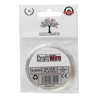Salix 0.4mm Silver Plated Wire 20m