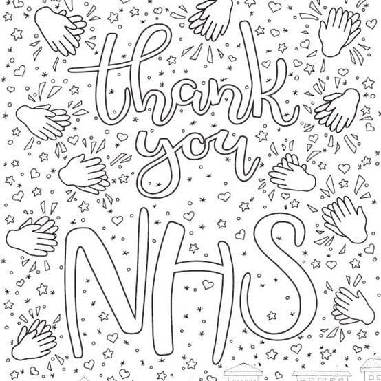 Thank You NHS FREE Colouring In Download image number 1