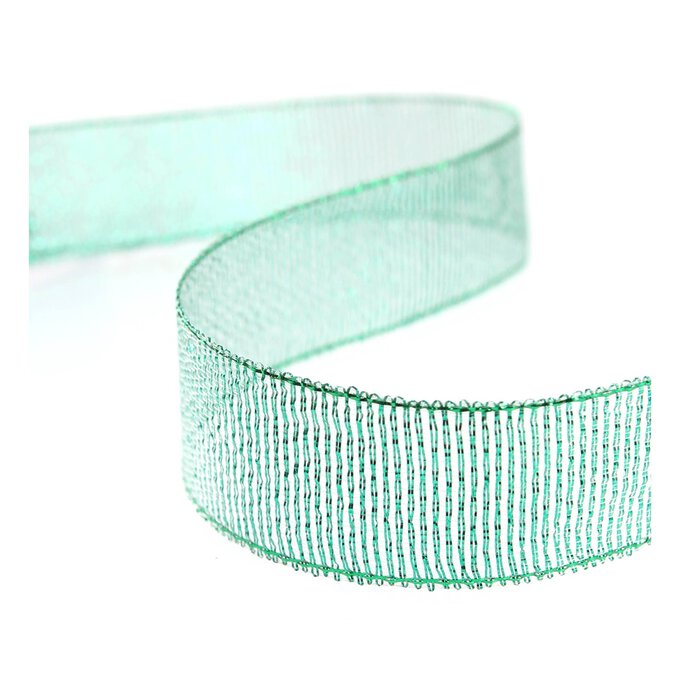 Green Metallic Ribbon 20mm x 10m Hobbycraft