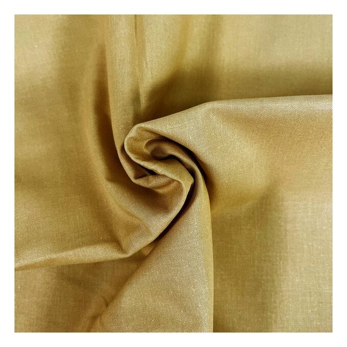 Ochre Organic Premium Cotton Fabric by the Metre image number 1