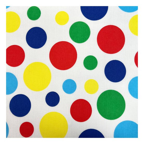 Bright Bubble Spot Polycotton Fabric by the Metre image number 2