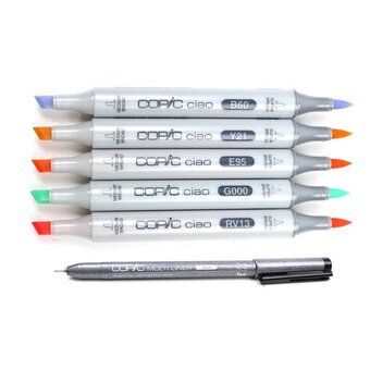 Copic Ciao Twin Tip Pastel Markers 6 Pack