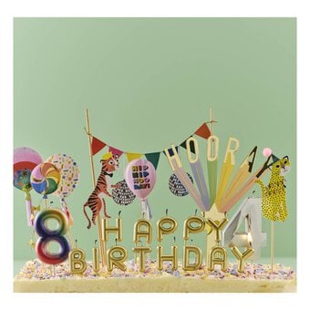 Whisk Animal Hip Hip Hooray Cake Toppers 5 Pieces image number 2