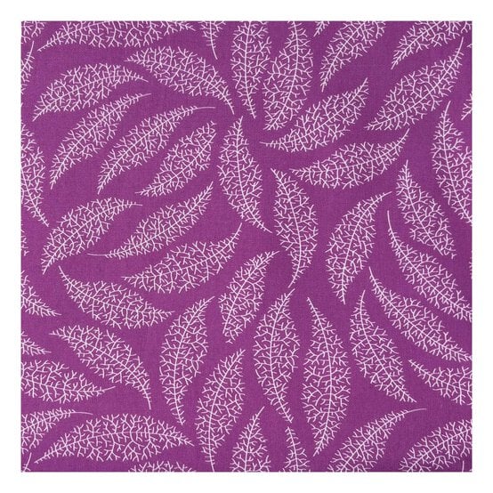 V&A Pressed in Time Pink Leaves Cotton Fabric by the Metre image number 2