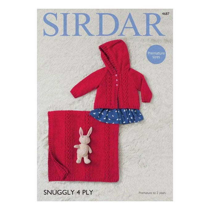 Sirdar Snuggly 4 Ply Cardigan and Blanket Digital Pattern 4687 image number 1