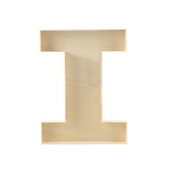 Wooden Fillable Letter I 22cm image number 3