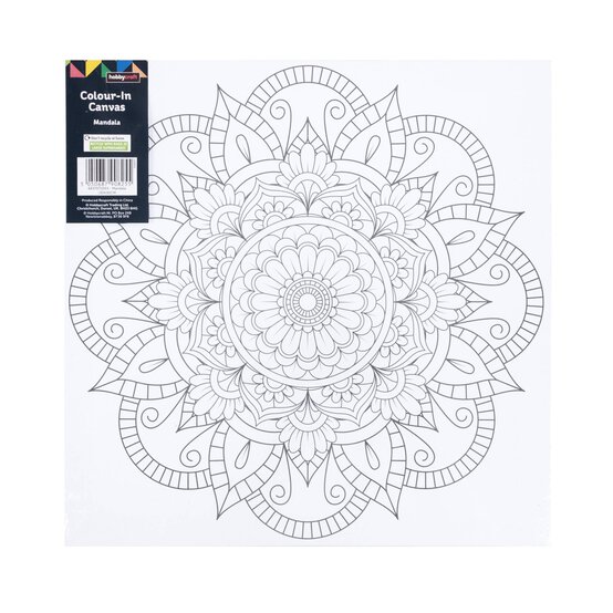 Mandala Colour-in Canvas image number 4