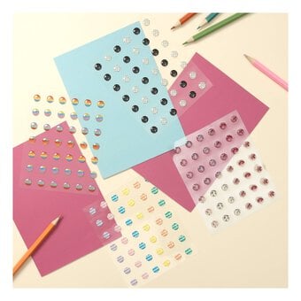 Adhesive Watercolour Floral Gems 42 Pack