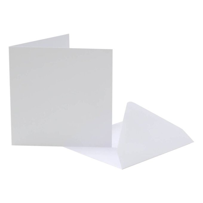 White Cards and Envelopes 5 x 5 Inches 50 Pack image number 1