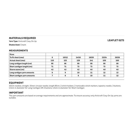 Knitcraft Sunday Vibes Cardigan Digital Pattern 0273 image number 3